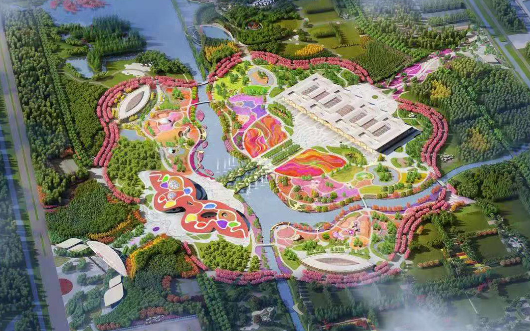 Waterscape Fountain for the 10th China Flower Expo in Shanghai, China Waterscape Fountain for the 10th China Flower Expo in Shanghai, China