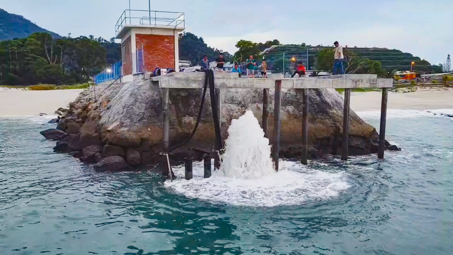 Shrimp Farm Seawater Supply in Perak, Malaysia Shrimp Farm Seawater Supply in Perak, Malaysia